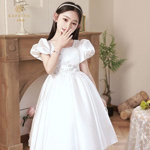 12岁女孩圆锁礼服女童生日高端公主裙小主持人服装钢琴比赛演出服