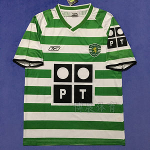 03-04赛季里斯本竞技主场短袖足球服28号c罗纳尔多短袖复古老球衣