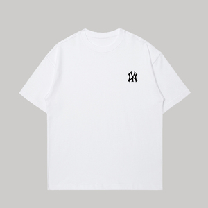 mlb oka情侣短袖t恤男女宽松ny半袖夏季洋基队白色上衣官方旗舰店