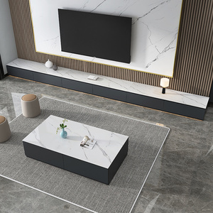 岩板电视柜茶几组合现代简约意式极简小户型客厅地台北欧轻奢地柜