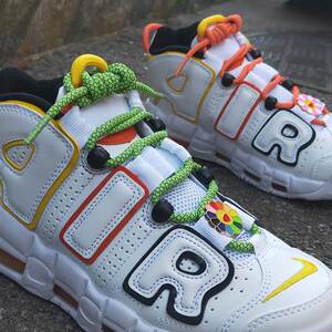 适用皮蓬 大air 圆形3m反光鞋带绳男女适配耐克more uptempo熊猫