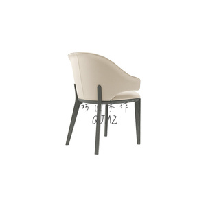 hc28艾瑞卡餐椅实木家具整装布皮艺软包餐厅轻奢咖啡椅简约小户