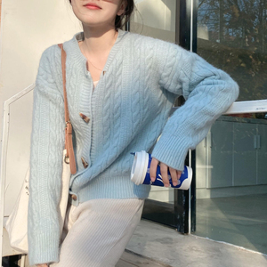 女装 女式毛衣 加厚毛衣 宽松大毛衣