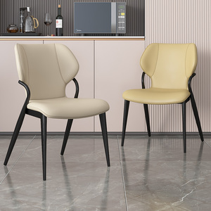 家用餐椅轻奢高级感舒适餐桌椅子现代简约风格网红皮质岛台餐厅椅