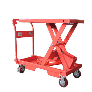 海蜜厂家手动1吨手动液压升降平台车手推车液压叉车物流台车