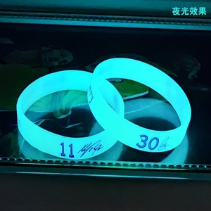 篮球球星奥尼尔手环荧光34号签名夜光硅胶男运动手链腕带球迷饰品