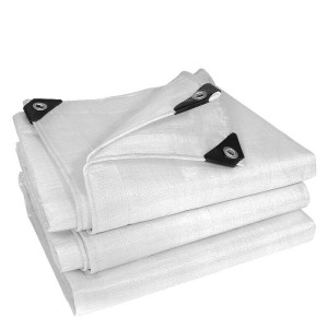 加厚雨布白色防水雨布帆布篷布户外遮阳遮雨塑料布pe隔热布4米*5