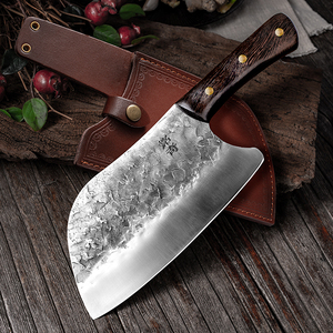 张小泉官方旗舰店锻打菜刀纯手工斩切片两用锋利超快民族英雄锤纹