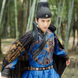 影视古装明朝锦衣卫飞鱼服男士武侠侠客服男刺绣侍卫服汉服婚礼服