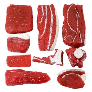 排骨瘦肉五花肉假猪农家乐肥肉筒里脊肉片肉片摆仿真模型骨猪肉。