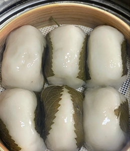 我的家苏耗子粘豆包苏子叶年糕红豆包苏叶包叶儿粑糕点望湘园望月