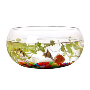 塑料鱼缸透明仿玻璃鱼缸客厅家用养鱼水族箱造景一整套摆件水培花