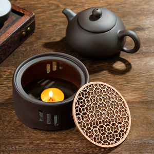 日式酒精炉煮茶器温茶炉烛台煮茶蜡烛煮茶炉公道杯加热底座温茶器