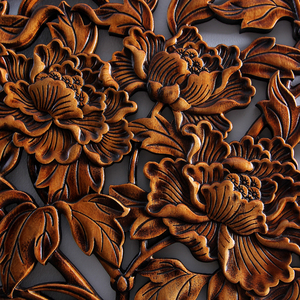 木雕工艺品牡丹