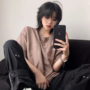 狼尾假发男短发网红鲻鱼头韩版帅气武士头日系男女通用自然全头套