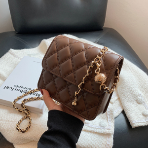 小ck官方正品菱格绣线小包包2021新款包包女包秋季百搭链条包斜挎