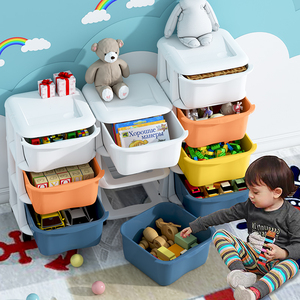 抽屉式收纳柜床头玩具收纳盒组合多层夹缝收纳箱塑料整理储物柜子