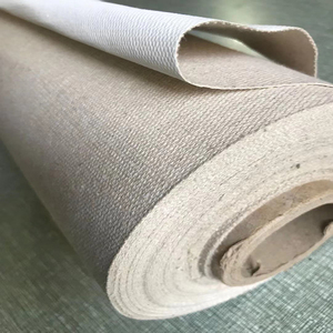 亚麻混纺丙烯涂层中纹油画布专业筒卷厚实成品不渗油颜料
