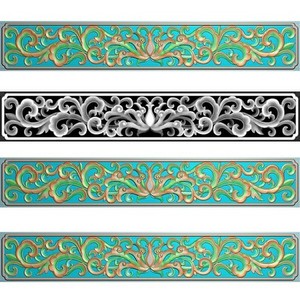 洋花草花 精雕图 灰度图 吉祥卷草纹 缠枝莲 抽斗 围板 镂空 有线