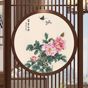 刺绣屏风实木入户隔断座屏苏州玄关手工苏绣新中式摆件客厅双面绣