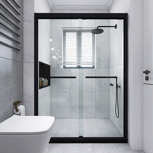 圣莉亚淋浴房隔断卫生间干湿分离浴室玻璃门厕所一字形移门推拉门