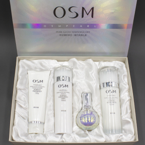 osm欧诗漫珍珠白精萃焕白礼盒套装美白淡斑补水保湿正品四件套