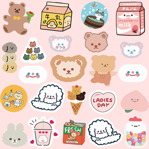 日韩ins少女心笔机电本脑ipad手记贴纸可爱行李箱手账装饰贴画