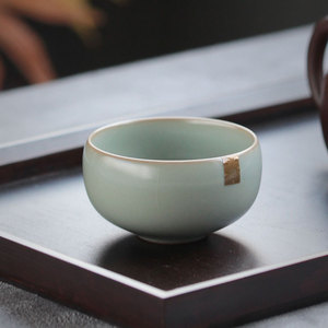 分寸汝窑茶杯青溪杯 fe022 湖青釉 景德镇汝瓷自然开片