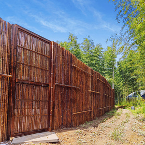 花园围栏竹篱笆户外庭院围栏栅栏室外防腐竹竿围墙护栏隔断竹子墙