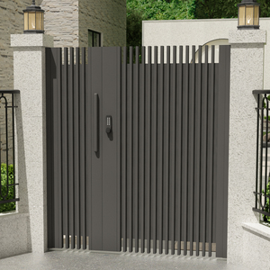 铁艺庭院门别墅户外大门简约铝合金乡村进户不锈钢电动单双开铁门