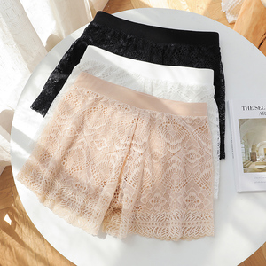 双层安全裤女防走光宽松打底裤短裤蕾丝夏jk白色不卷边居家保险裤