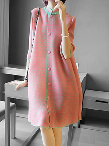 香港高级感欧货女装春夏新款改良旗袍裙子复古时尚褶皱连衣裙子潮