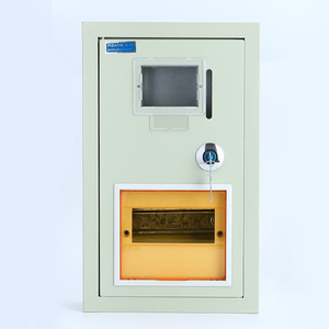 单相电表箱铁壳插卡式1户单表6回路配电箱pez40明暗装8公分厚带锁