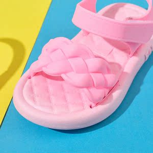 安踏夏天新款时尚少女心软底透气防滑儿童凉鞋女凉鞋女孩子凉鞋魔