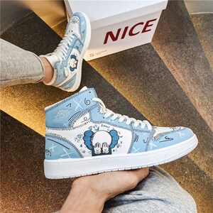 回力联名aj男鞋秋季2021新款芝麻街涂鸦高帮鞋男潮流百搭官网正版