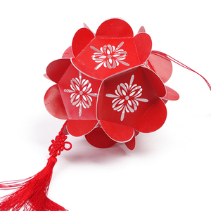 春节元宵 绣球传统儿童 手工灯笼制作diy材料包手提发光玩具花灯
