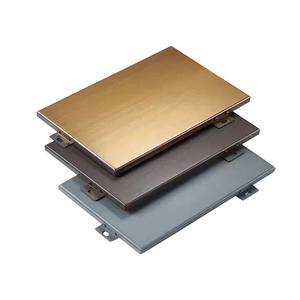 屋檐雨棚铝单板门头氟碳咖啡古铜色包边包柱外幕墙u面铝板造型定