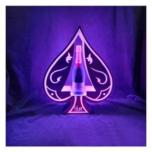 酒吧ktv黑桃a充电发光梅花香槟高档洋红酒k洋酒xo人头马鸡尾酒酒