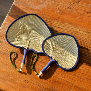 中国风复古棕榈叶纯手工编织棉布包边蒲扇宝宝扇风赶蚊子外出老人