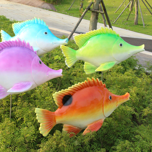 玻璃钢雕塑仿真鱼类装r饰品餐厅店铺热带鱼假鱼组合摆件工艺品