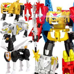神兽金刚2玩具天神地兽3超变星甲伏魔牛圣狮王银天虎变形合体