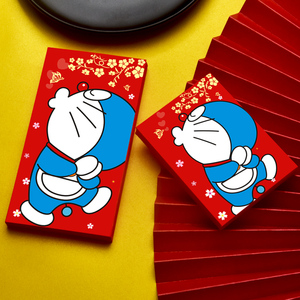 叮当猫利是封大吉大利福字红包过节新春2022年新款哆啦a梦红包