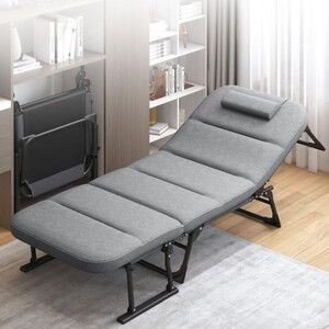 折叠椅躺椅午休折叠阳台家用休闲办公室午睡折叠床两用沙发单人.