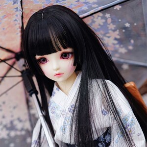 bjd叶罗丽娃娃高温丝三分四分六分八分一到齐齐刘海定制假发