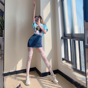 日系性感太色气 蕾女一q体式吊带袜过膝长筒丝袜袜裤连情趣丝夏in