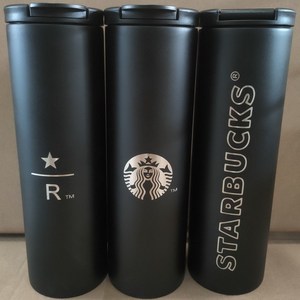 膳魔师星巴克联名保温杯女士星爸直杯黑色直身女士保温杯473ml