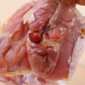 带皮去骨鸡腿肉新鲜冷冻食品毛毛正肉非腌制山东省生鸡扒3.2斤/包