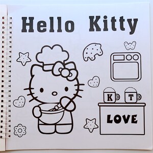 浙江亦竹贸易淘宝hello kitty韩国卡通凯蒂猫kt填色本涂色本幼儿园