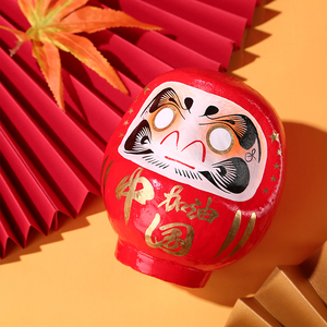 日本高崎达摩传统工匠手工纸浆中国加油应援不倒翁摆件装饰居酒屋