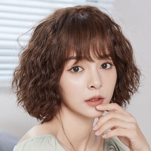 女短发中年玉米烫中老年女士假头发帅气逼真圆脸发型tb